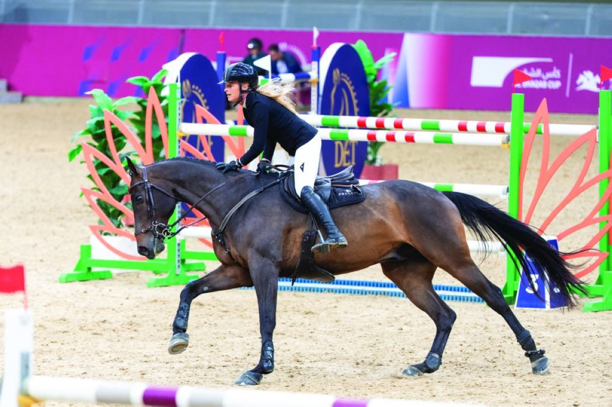 American rider Kristen Vanderveen claimed victory in the CSI5* Faults and Time 150cm class, guiding Bull Run's Jireh to a clear round in 66.77 seconds.