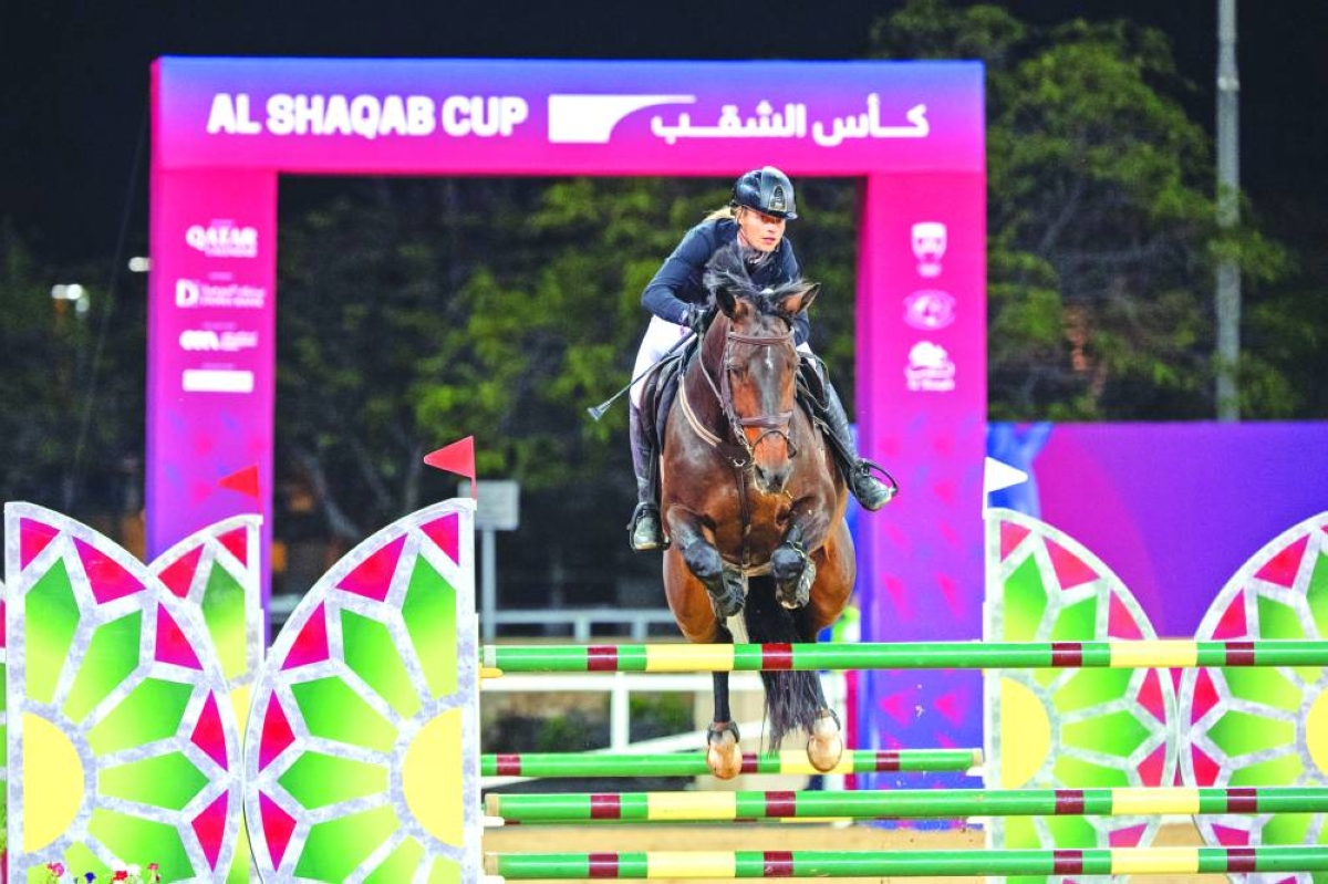America rider Kristen Vanderveen astride Bull Run’s Mary won the CSI3* 1.50m Faults & Time title at the Al Shaqab Cup Saturday.