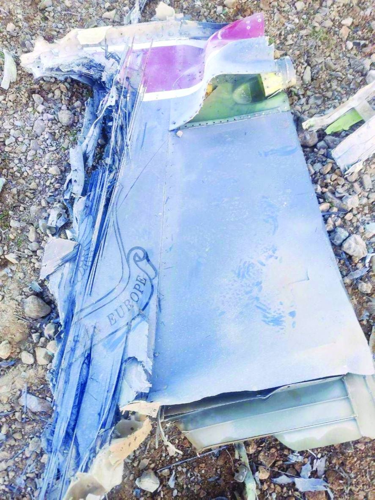 
The Iranian state media have revealed fragments of downed US jets in this picture said to be taken in central Iran and released yesterday. (Reuters) 