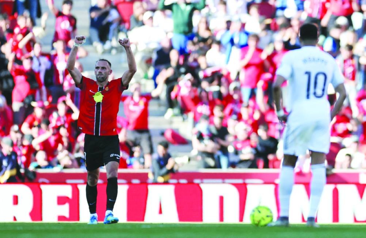 LaLiga - RCD Mallorca v Real Madrid - Estadi Mallorca Son Moix, Palma de Mallorca, Spain - April 4, 2026
RCD Mallorca's Vedat Muriqi celebrates scoring their second goal. REUTERS