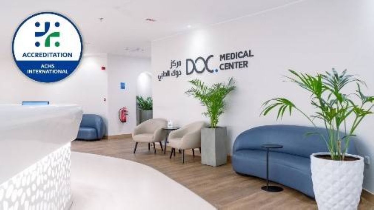 DOC Medical Center Qatar, an ACHSI-accredited facility, offers specialties including orthopedics, neurology, rehabilitation, and physiotherapy. 