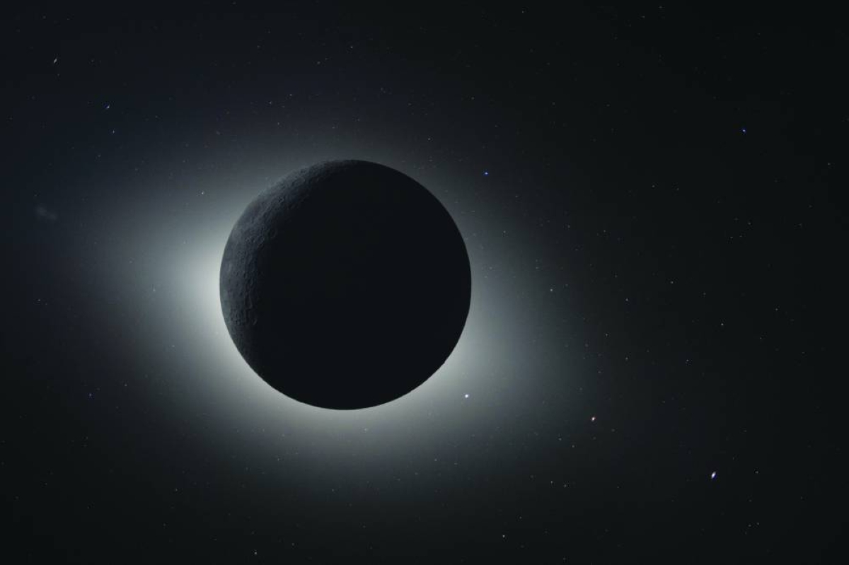 The Moon is fully eclipsed by the Sun during the Artemis II crew's flyby of the Moon Tuesday. Reuters