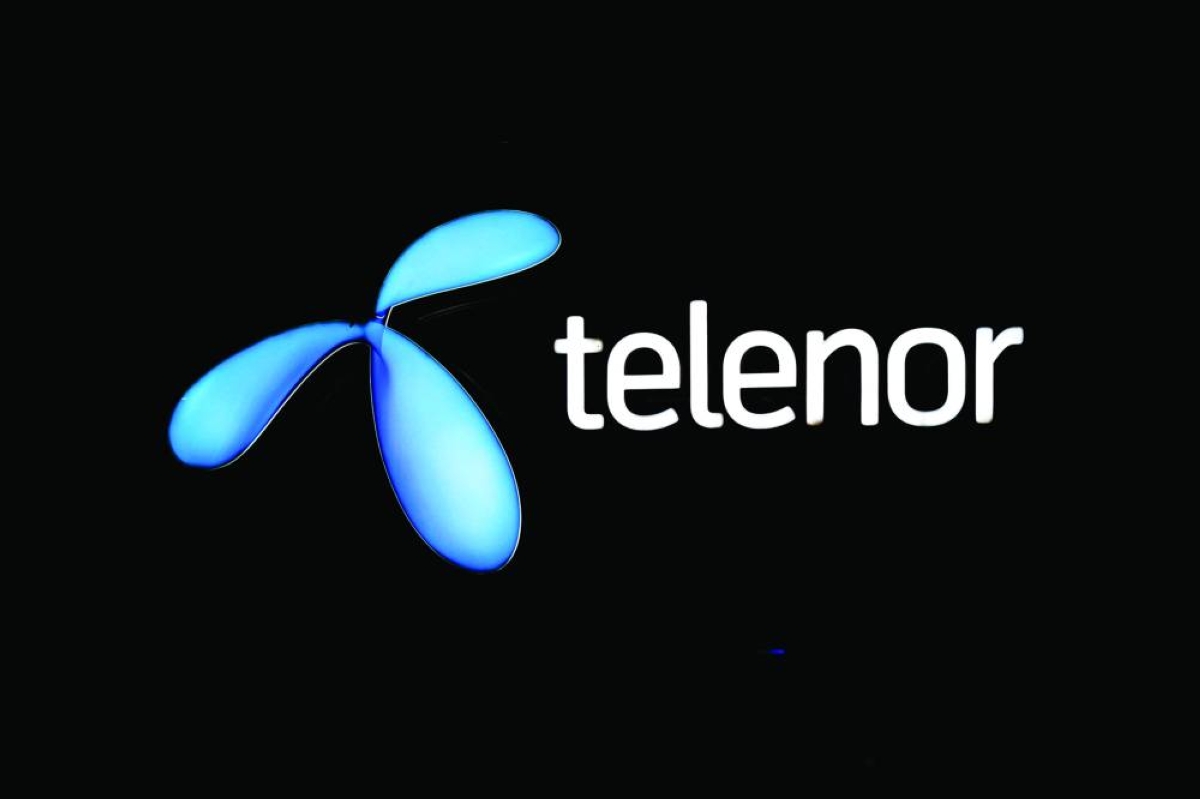 The logo of Norwegian telecoms operator Telenor. (AFP/File photo)