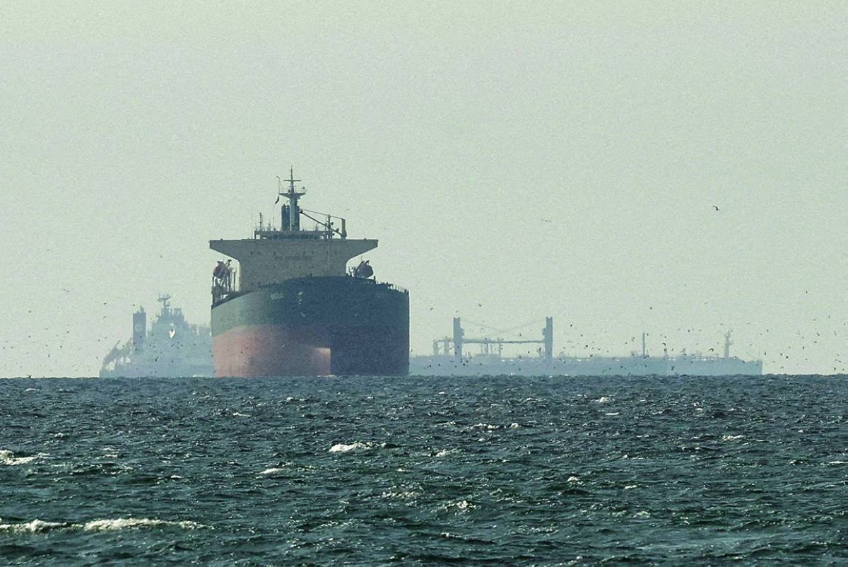 Cargo ships in the Gulf, near the Strait of Hormuz, as seen from northern Ras al-Khaimah, near the border with Oman’s Musandam governance, amid the US-Israeli conflict with Iran on March 11. Allowing Iran to charge tolls for transit through the Strait of Hormuz would mark a dangerous and unacceptable precedent, according to the head of the world’s main shipping watchdog.