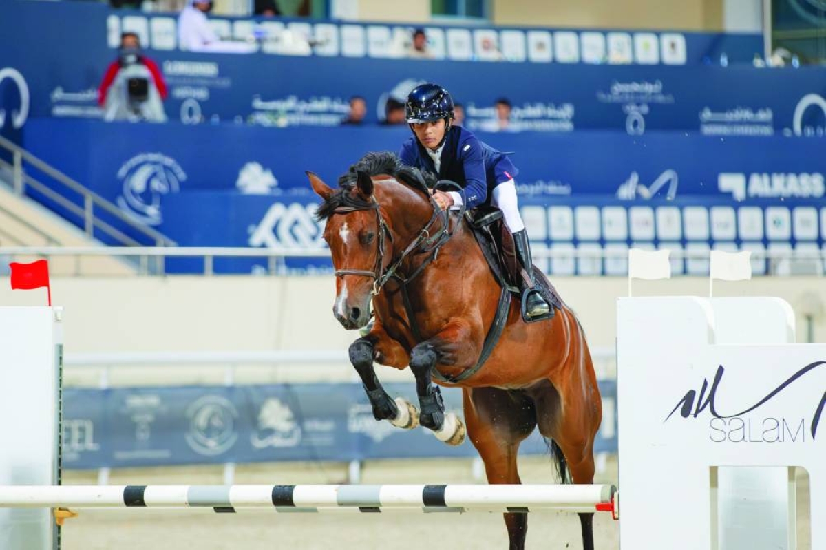 
Qatar’s Sultan Jassim al-Suwaidi won the Amateur Tour at 100cm on Cat Ballou 27 in 26.79 seconds. 