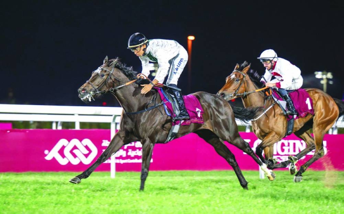 Jockey Arnaud de Lepine rode Samha Alseej to the Al Bidda Cup Thursday. 
PICTURE: Juhaim