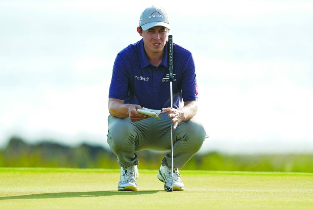 
USA’s Matt Fitzpatrick looks over his line on 18 green during the third round of the RBC Heritage Tournament at Hilton Head, South Carolina. PICTURE: Jim Dedmon-Imagn Images 