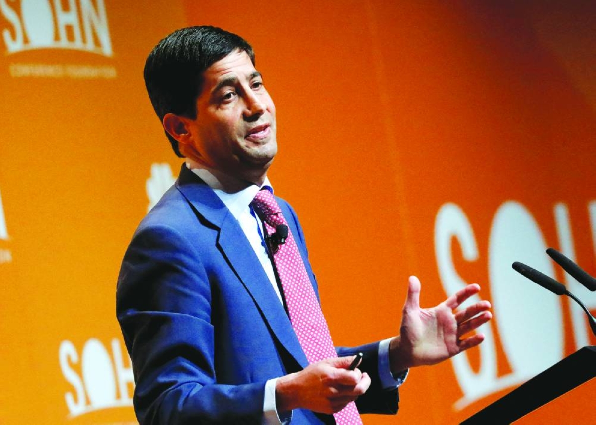 FILE PHOTO: Kevin Warsh speaks during the Sohn Investment Conference in New York City