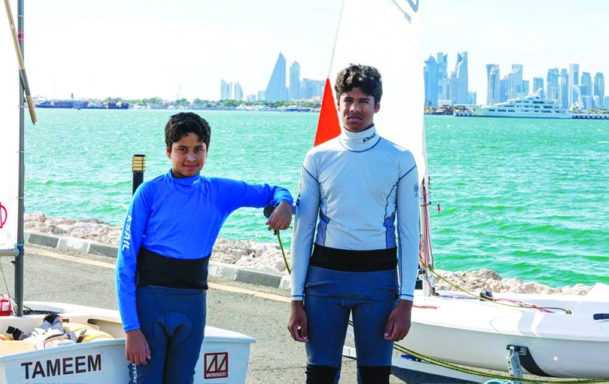 Qatar’s sailing team members Tamim Shams and Thani Shams.