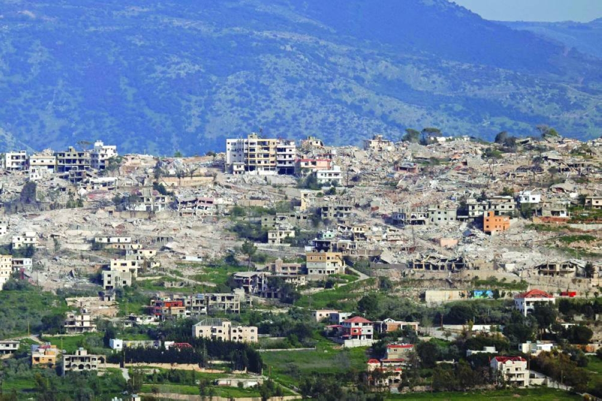 A general view shows the destruction in the southern Lebanese village of Khiam. – AFP