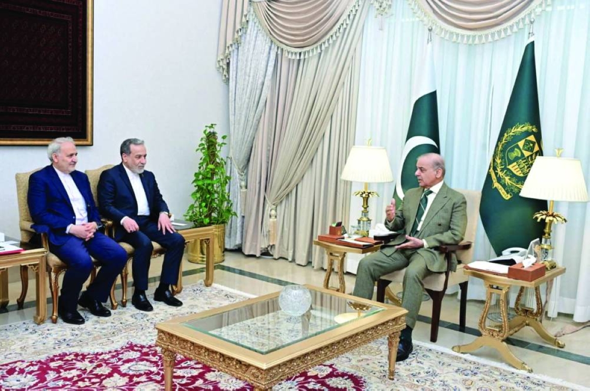 Pakistan's Prime Minister Shehbaz Sharif meets with Iranian Foreign Minister Abbas Araqchi in Islamabad, Pakistan, April 25, 2026. REUTERS