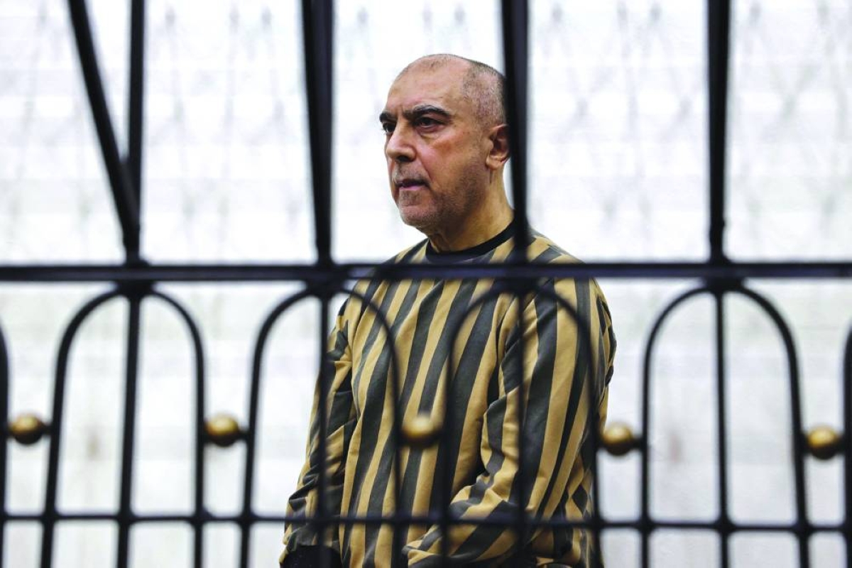 Former head of political security in south Syria's Daraa province, Atif Najib attends the first trial session at the Palace of Justice, in Damascus on April 26, 2026. (AFP)