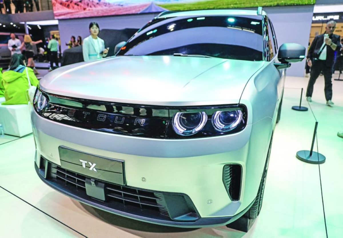 A Jetour TX SUV at the company’s booth at the Beijing International Automotive Exhibition (Auto China), in Beijing, China, recently. (Reuters/File Photo)