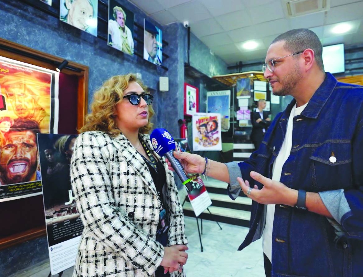 (From left) a film director being interviewed by presenter Amine Ben Hamza.
