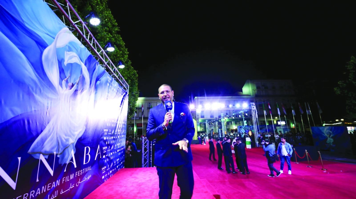 Presenter Amine Ben Hamza at the festival venue.