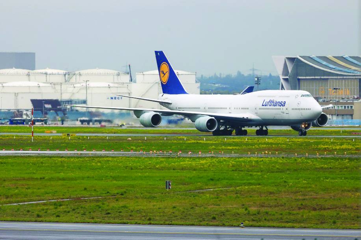 A passenger aircraft, operated by Deutsche Lufthansa, at Frankfurt Airport. The Iran war has squeezed global supplies of jet fuel, threatening to upend vacation plans as the peak summer travel season approaches in the Northern Hemisphere.