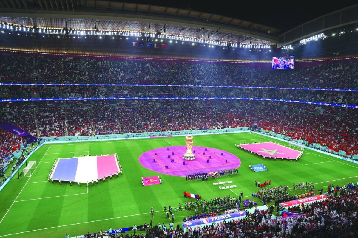 A pre-match view of the 2022 FIFA World Cup Qatar semi-final between France and Morocco at the Al Bayt Stadium, Al Khor. (Reuters file photo)