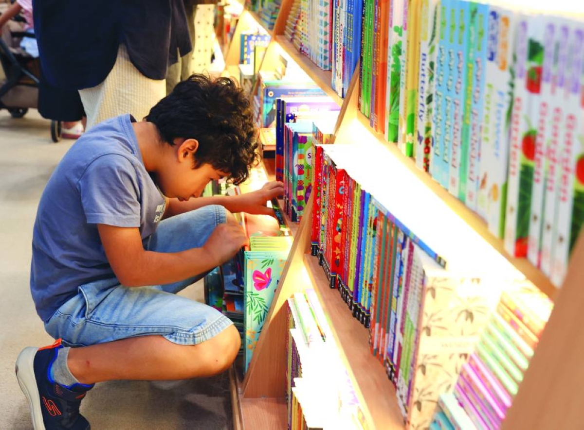 The 35th Doha International Book Fair at the Doha Exhibition and Convention Centre continues to attract a large number of visitors, including young children. PICTURE: Ram Chand