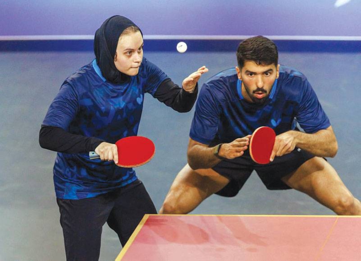 The Qatari duo Mohammed Abdulwahab and Aya Mohammed won the gold medal in the mixed doubles final.