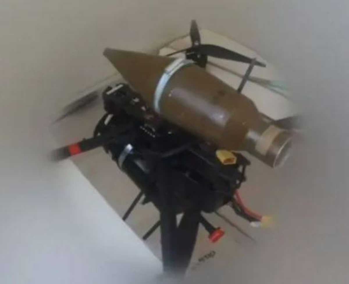 A FPV (first-person view) drone fitted with a PG-7 warhead in this image on social media. 