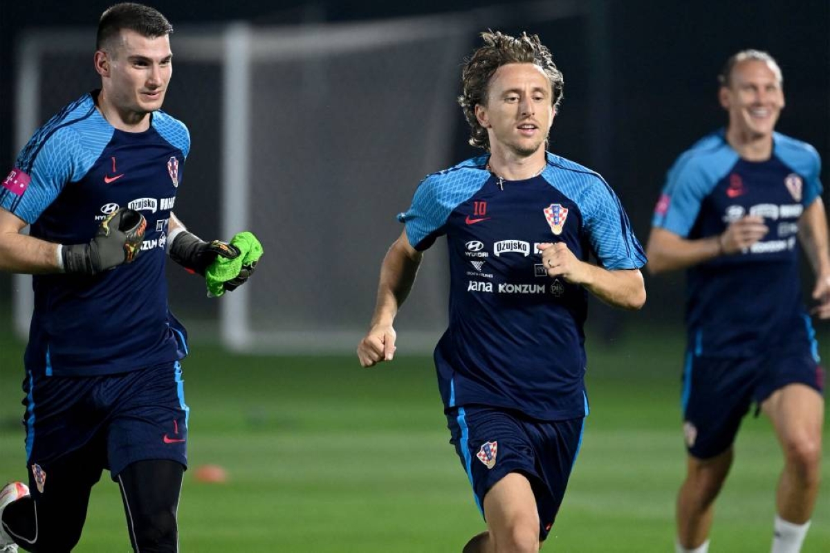Croatia's midfielder Luka Modric could make his 200th Croatia appearance at the World Cup. (AFP)