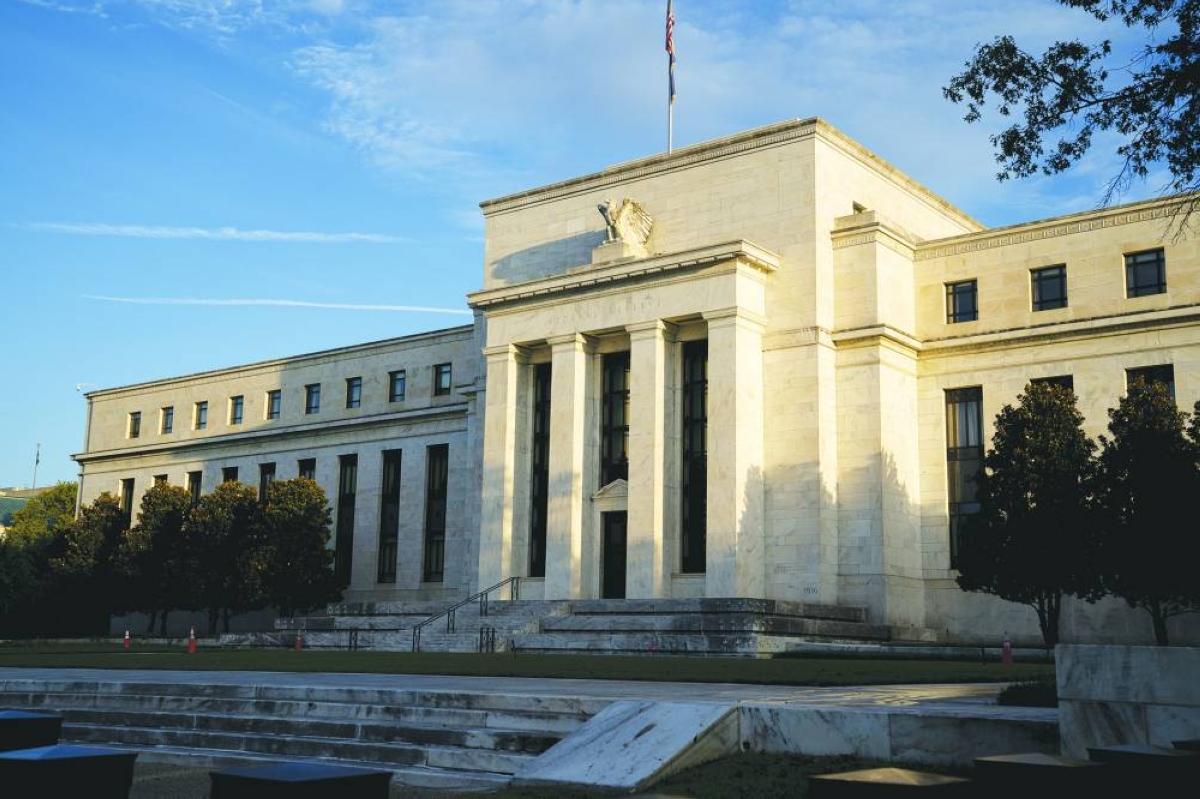 The Federal Reserve building in Washington. A majority of Fed officials warned the central bank would likely need to consider raising interest rates if inflation continued to run persistently above their 2% target.