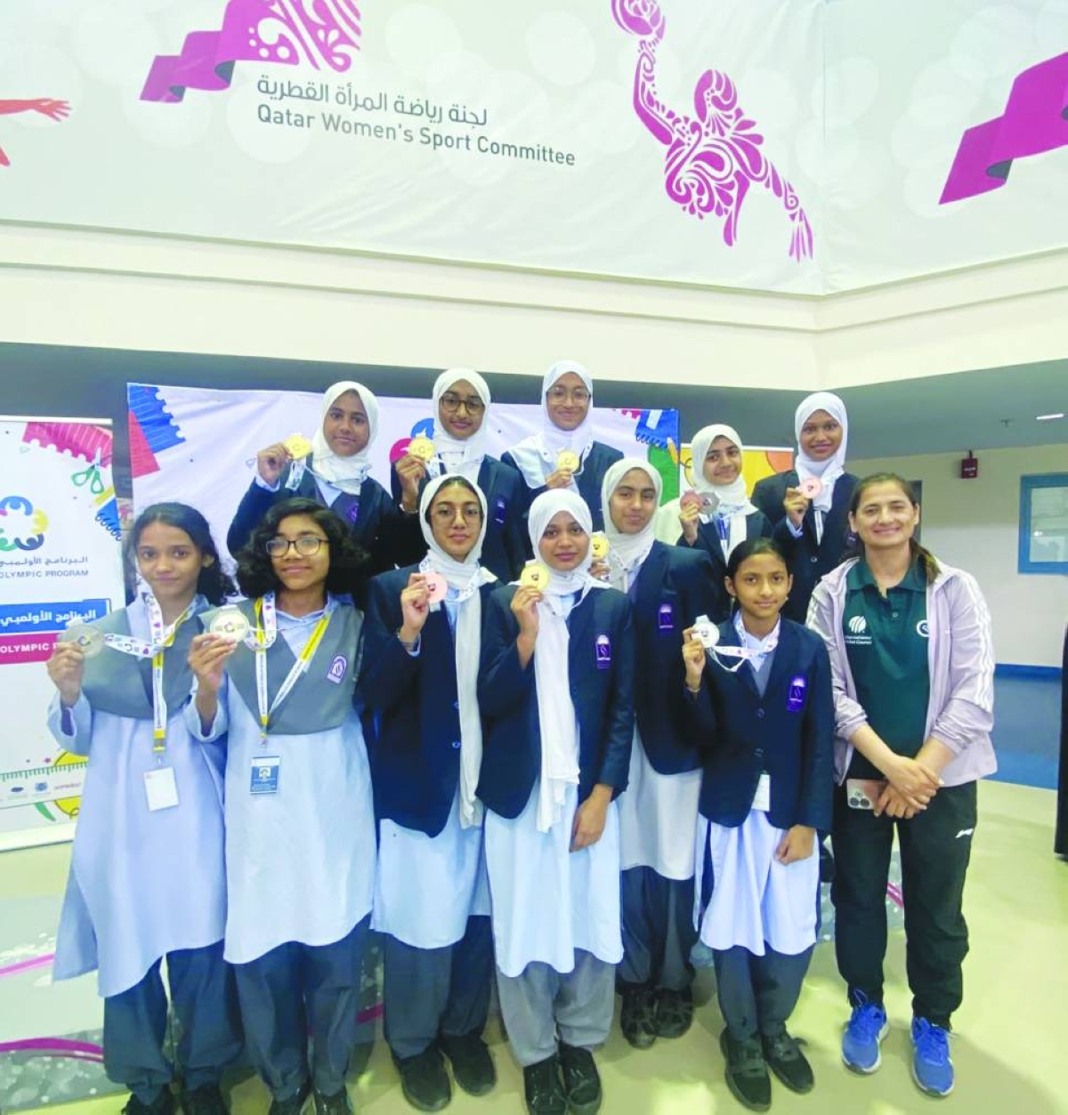 Shantiniketan Indian School girls triumph at SOP Athletic Meet