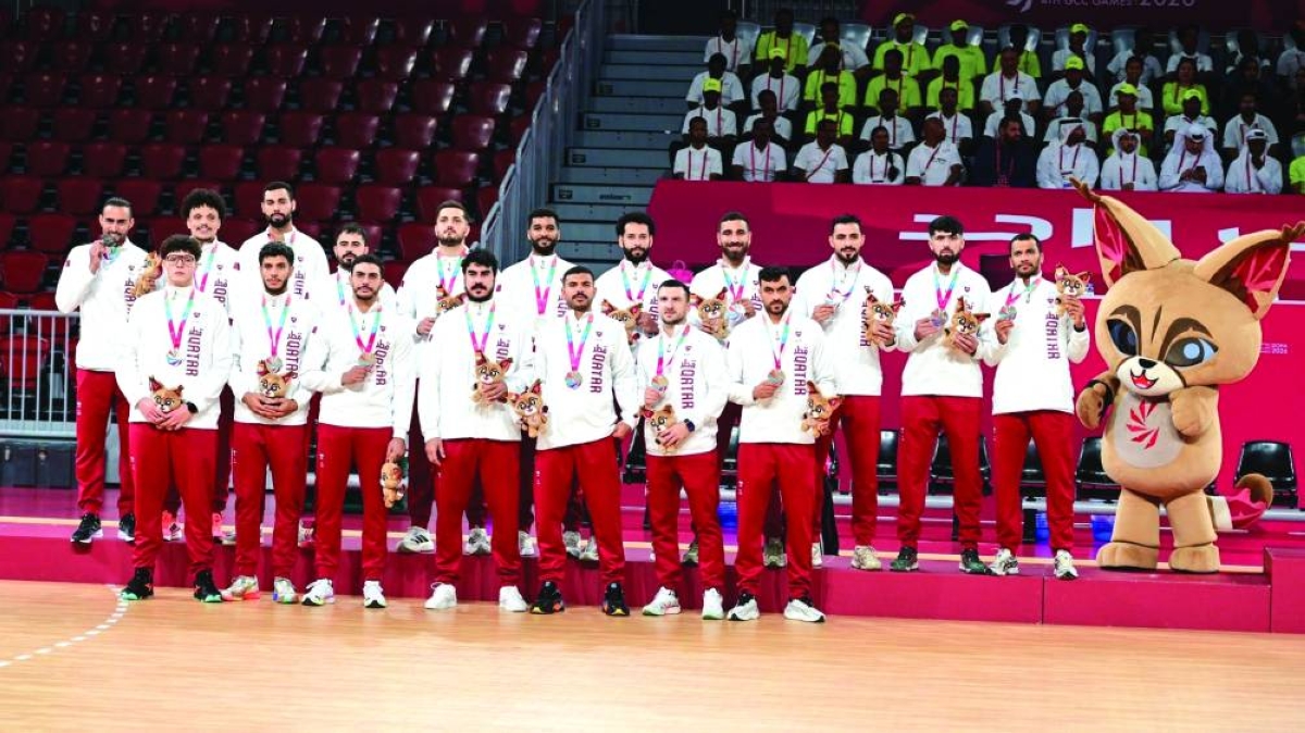 Qatar handball team defeated Saudi Arabia 32-24 to secure the silver medal at Duhail Sports Hall yesterday.