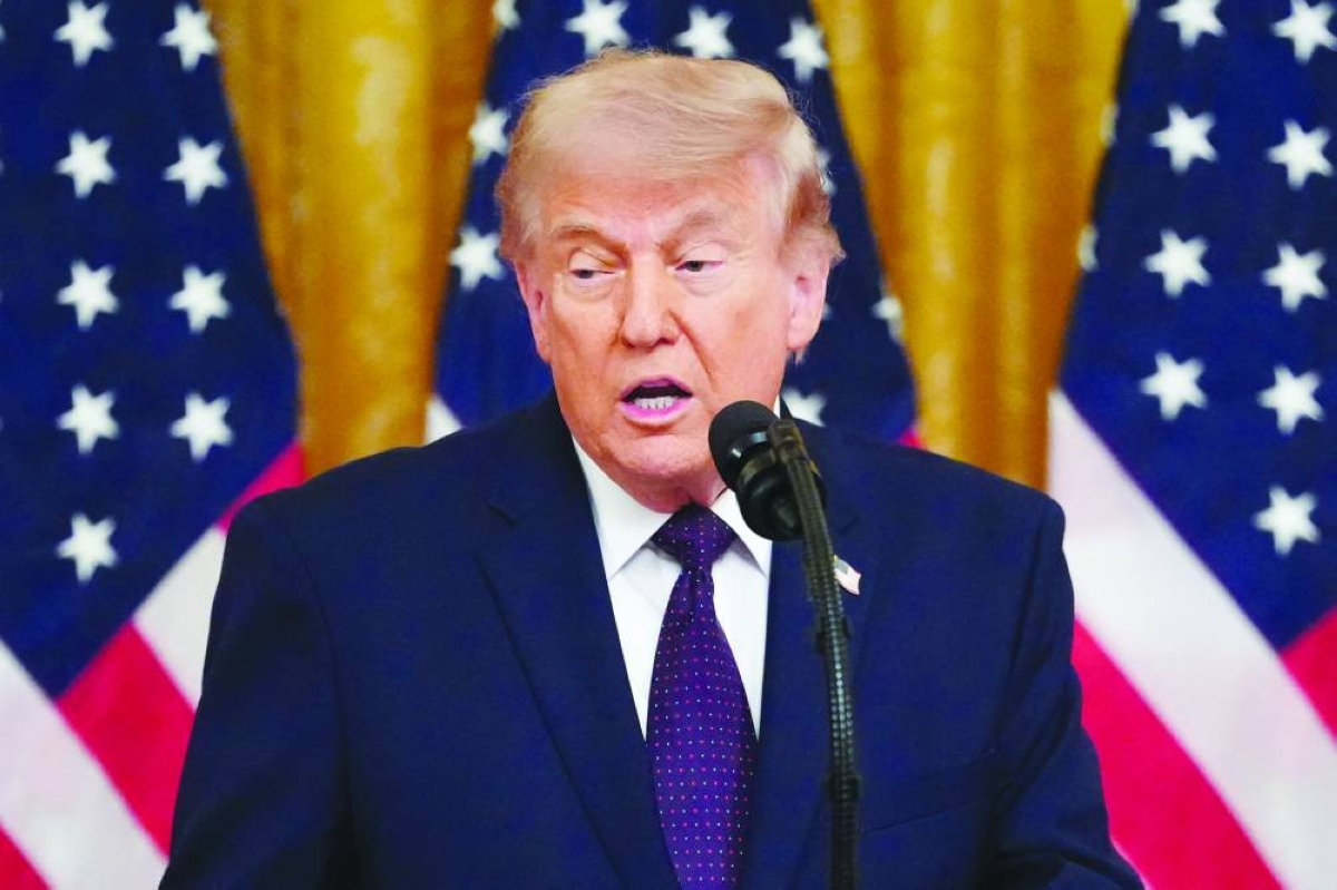 US President Donald Trump speaks during a swearing in ceremony for new Chairman of the Federal Reserve Kevin Warsh in the East Room of the White House in Washington, DC on May 22, 2026. The US Senate confirmed Kevin Warsh as the new Federal Reserve Chairman on May 13 to lead a central bank whose independence is under attack and with inflation at a three-year high. (Photo by Aaron Schwartz / AFP)
