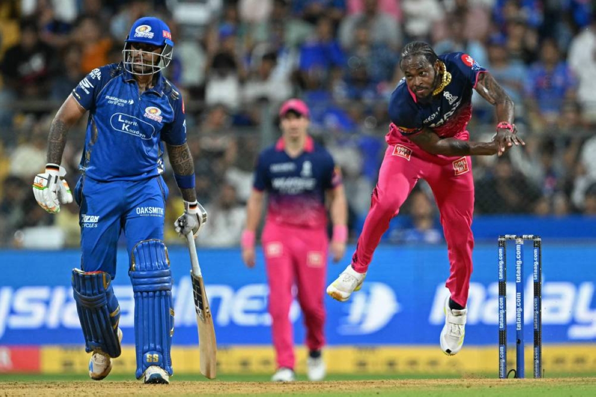 Rajasthan Royals' Jofra Archer struck a 15-ball 32 and took 3-17 against Mumbai Indians at the Wankhede Stadium in Mumbai. (AFP)