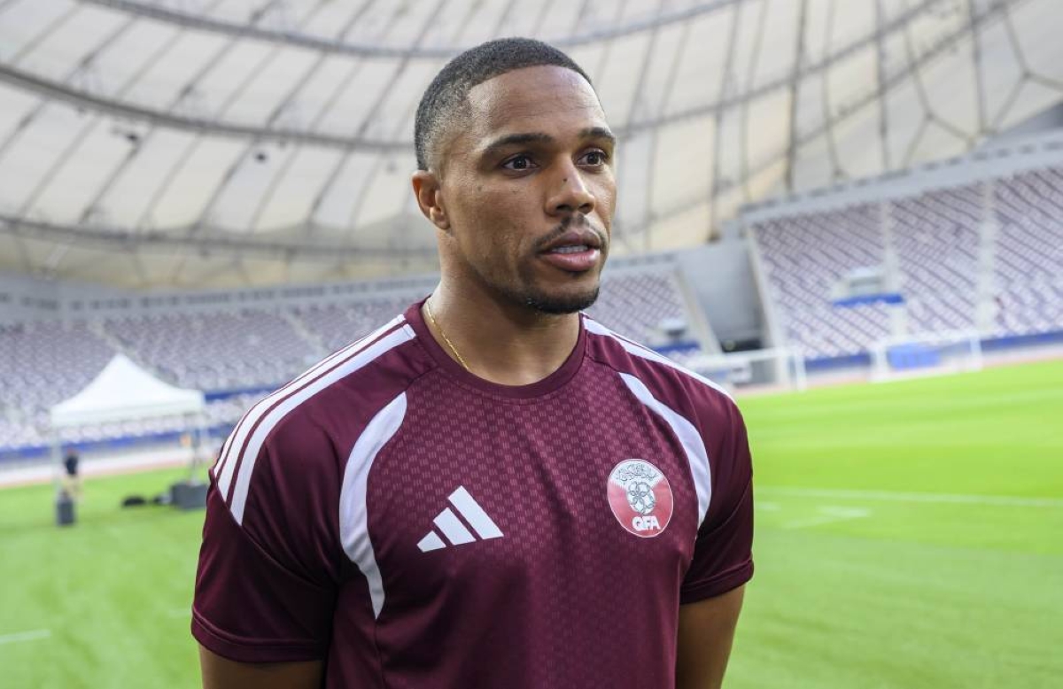 Qatar defender Pedro Miguel talks to Gulf Times at the Khalifa International Stadium in Doha on Sunday. 