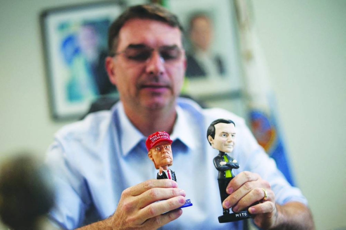 Crisis-hit Flavio Bolsonaro launches presidential candidacy in Brazil
