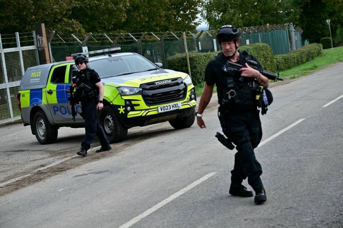 UK police release on bail five men held over airbase incident