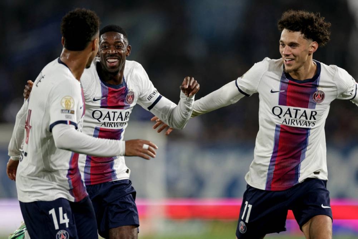 Dembele atones for penalty miss in PSG win at Strasbourg