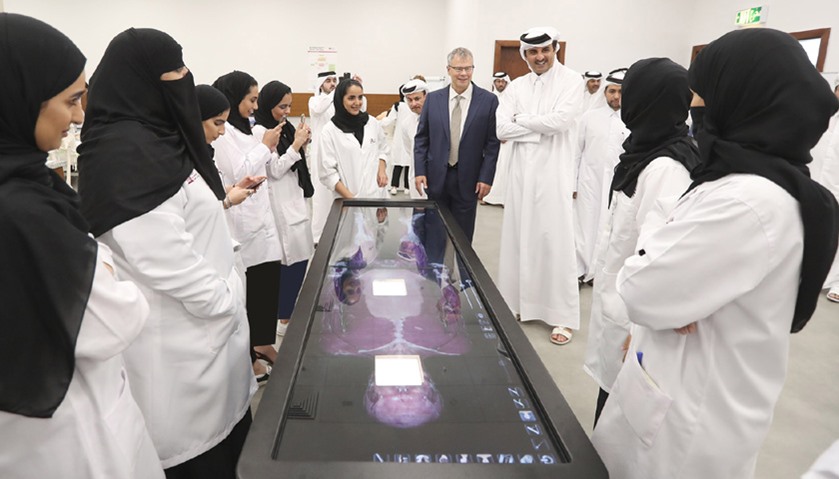 Emir briefed on the latest technologies available in the college.
