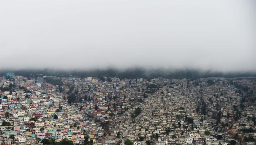 Clouds cover the mountains of Petion Ville in the Haitian capital of Port-au-Prince