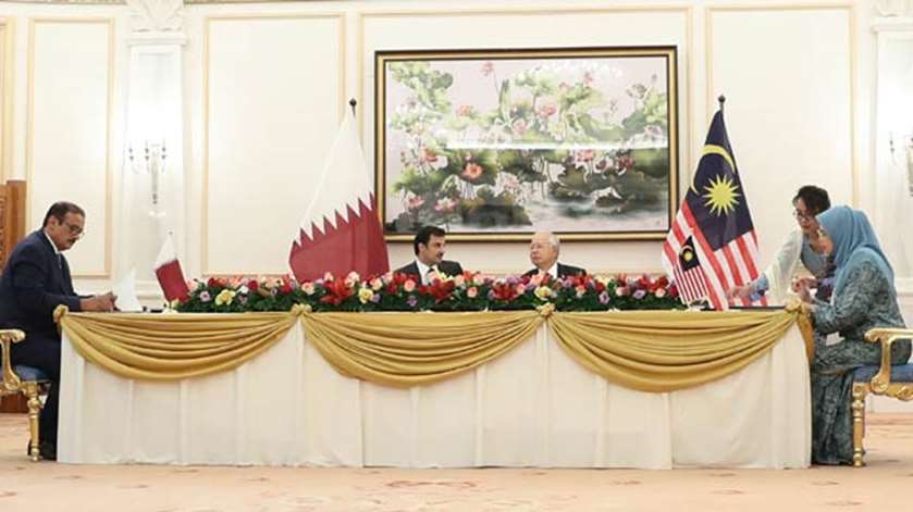 His Highness the Emir and the Malaysian Prime Minister attended the signing of MoUs
