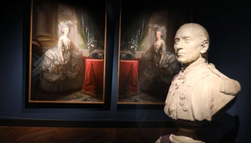 French Queen Marie Antoinette on display as part of the \"visiteurs de Versailles\" exhibition in Vers