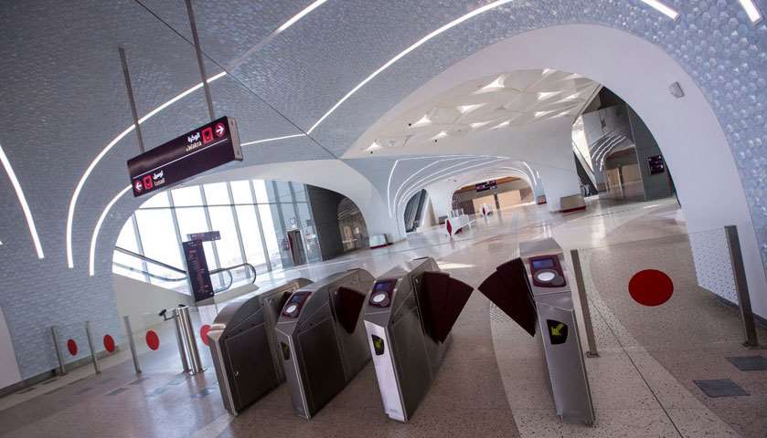 Interior of Doha Metro Economic Zone station
