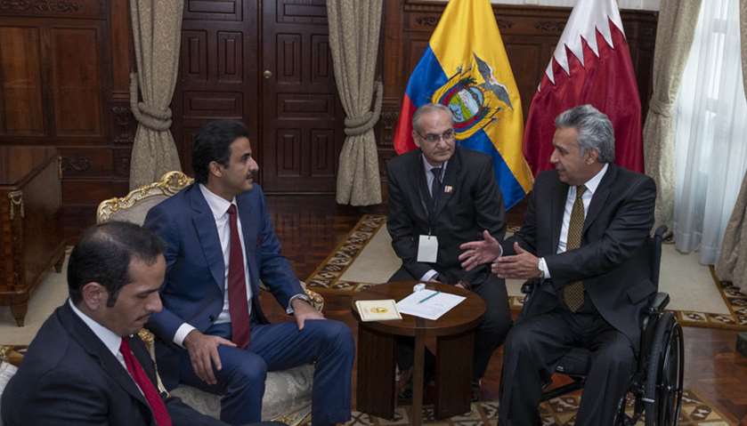 His Highness the Amir Sheikh Tamim bin Hamad al-Thani\'s visit to Ecuador