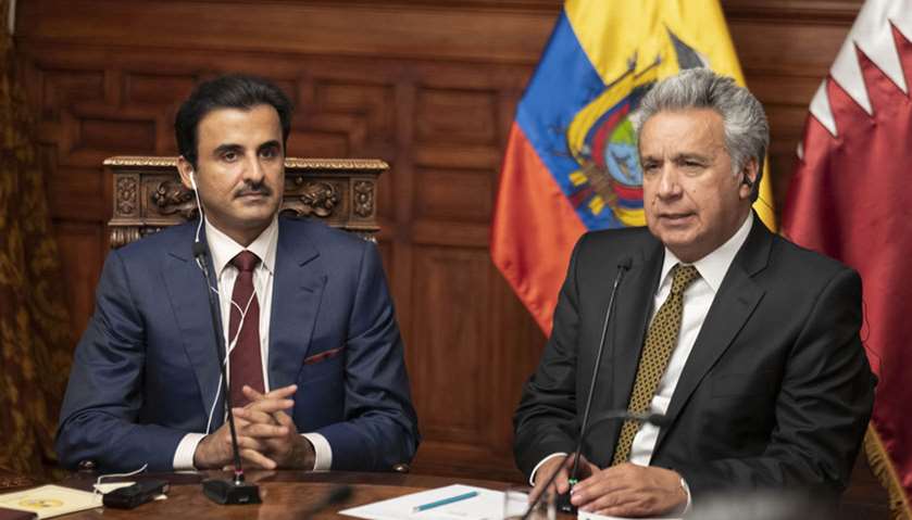 His Highness the Amir Sheikh Tamim bin Hamad al-Thani\'s visit to Ecuador