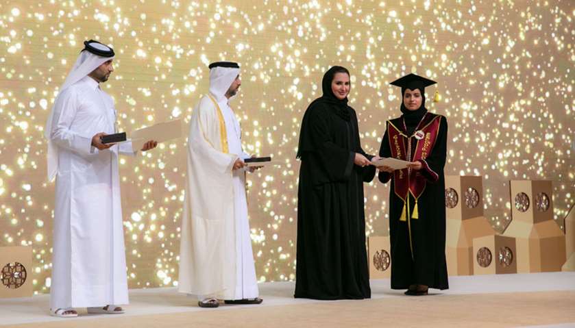 Sheikha Jawaher Honors Qatar University Female Graduates