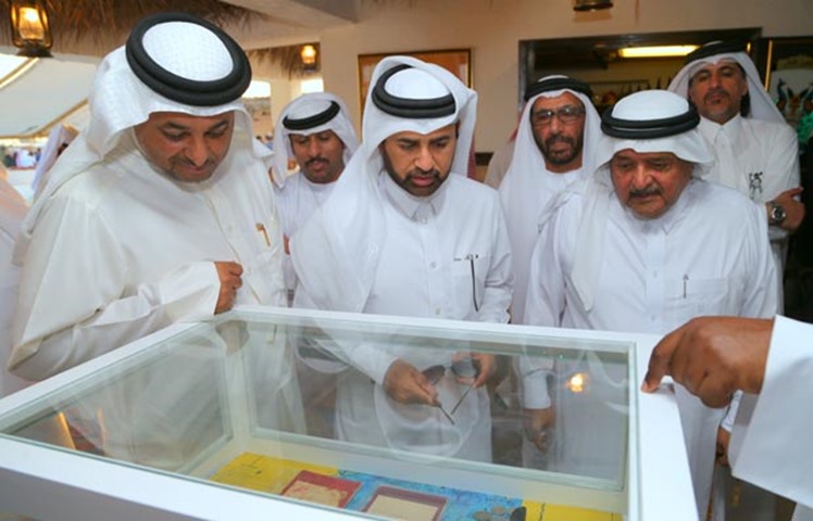 Dignitaries viewing exhibits at the Traditional Dhow Festival