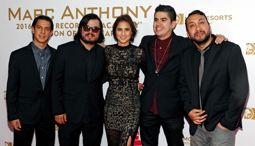 Members of the band The Chamanas arrive for the Latin Grammy Person of the Year