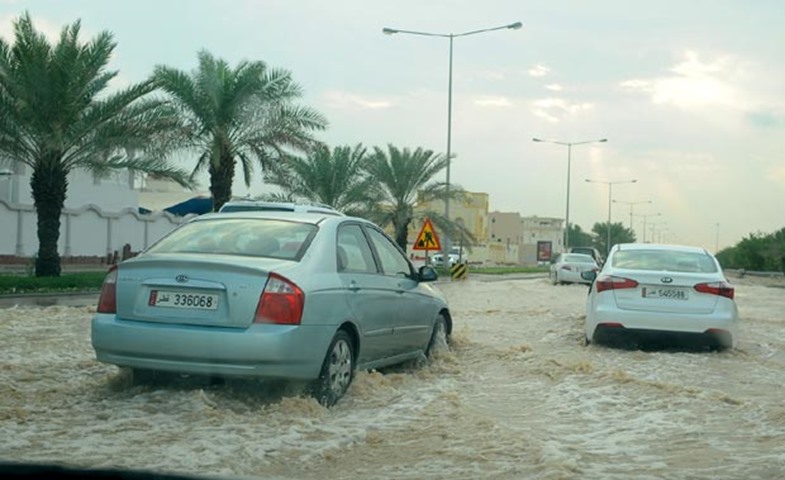 The sudden rain caught some motorists off guard