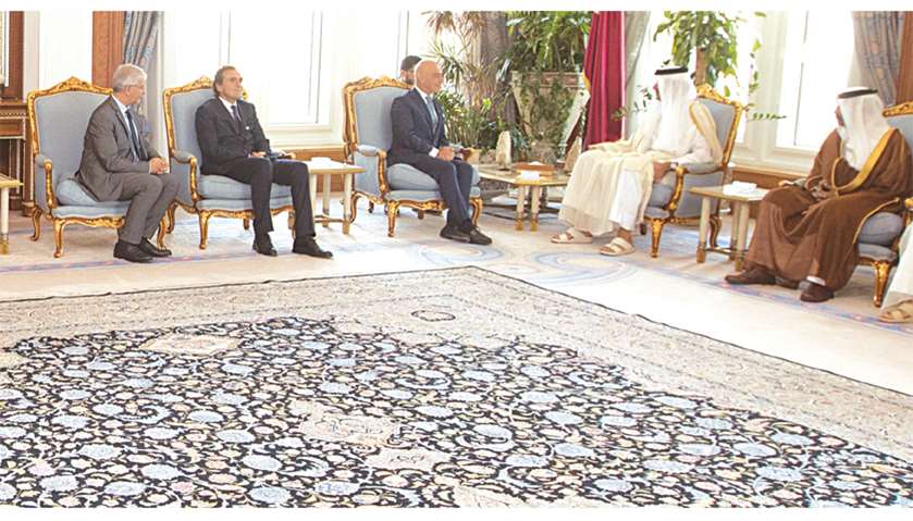 His Highness the Emir meeting members of the Italian chamber of deputies and senate