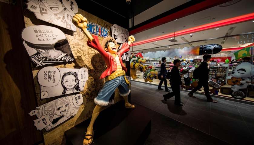 Jump Force video game character Monkey D. Luffy, known as Straw Hat, is displayed