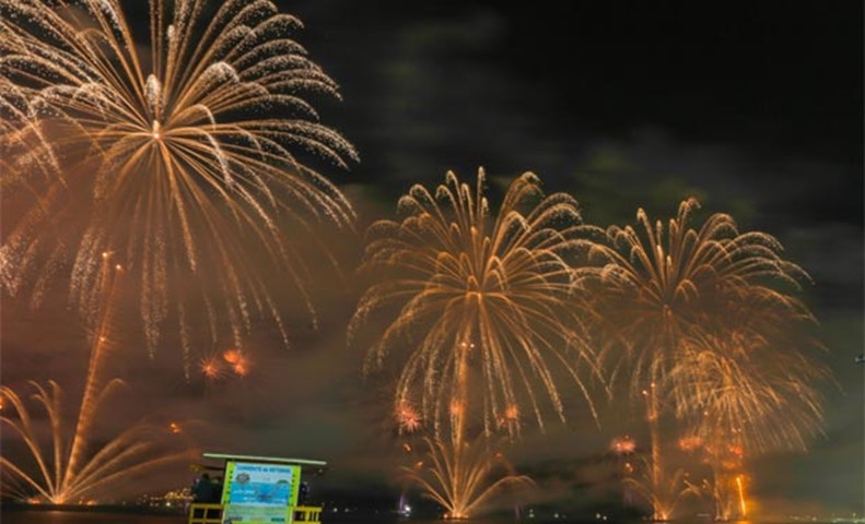 Fireworks over Copacabana beach mark the New Year celebrations in Rio de Janeiro, Brazil