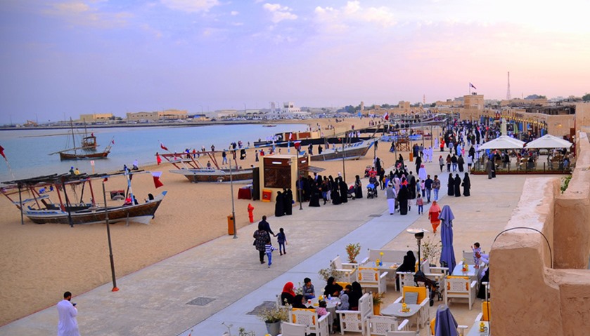 The souq’s beach area