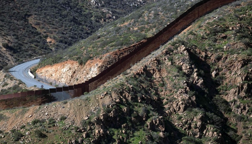 View of the US- Mexico border fence in the outskirts of Tijuana, northwestern Mexico